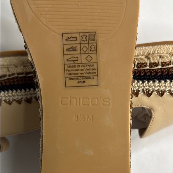 Chico's Tan Espadrille Flats with Jute Sole - Picture 7 of 8